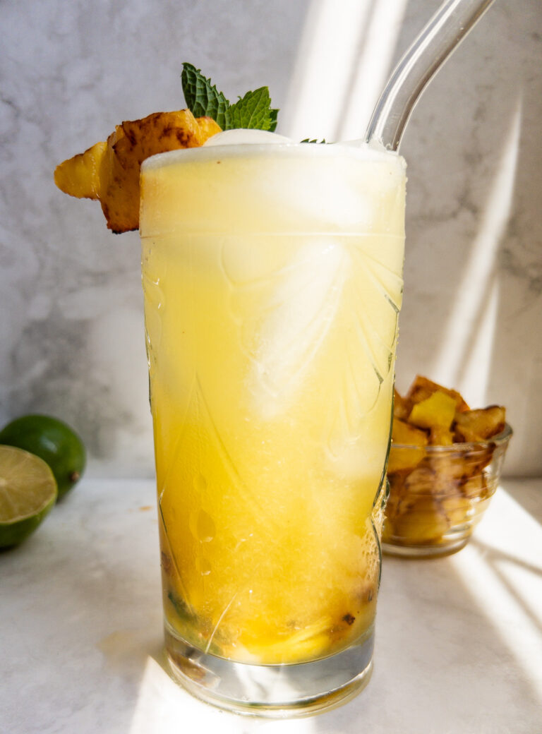 Grilled Pineapple Mojito Mocktail