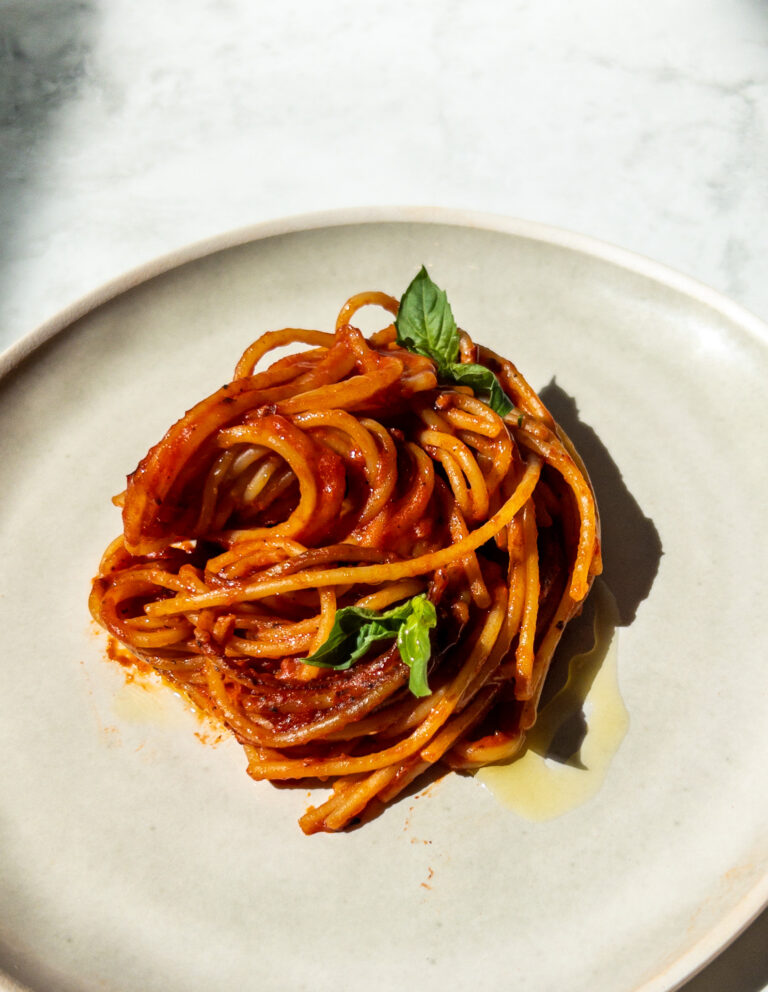 Spicy Charred Tomato Spaghetti (Pasta  all’Assassina)