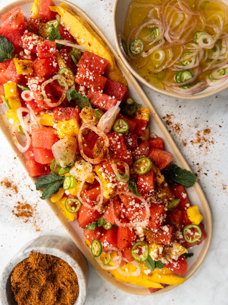 Spicy Watermelon Salad with Chili Lime