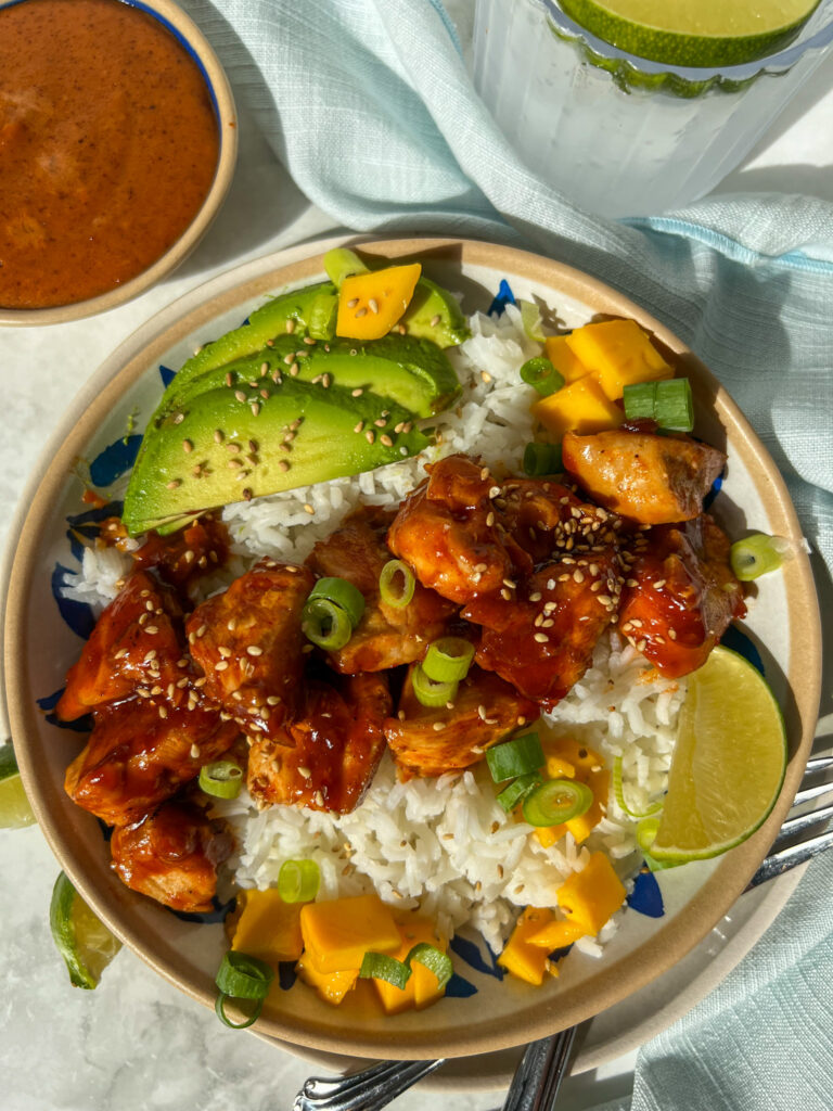 Chili Ginger Chicken with Curry Almond Sauce