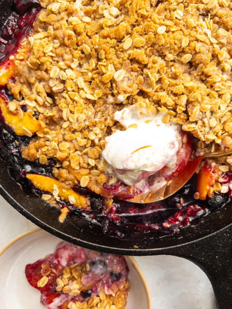 Simple Peach & Blueberry Crisp